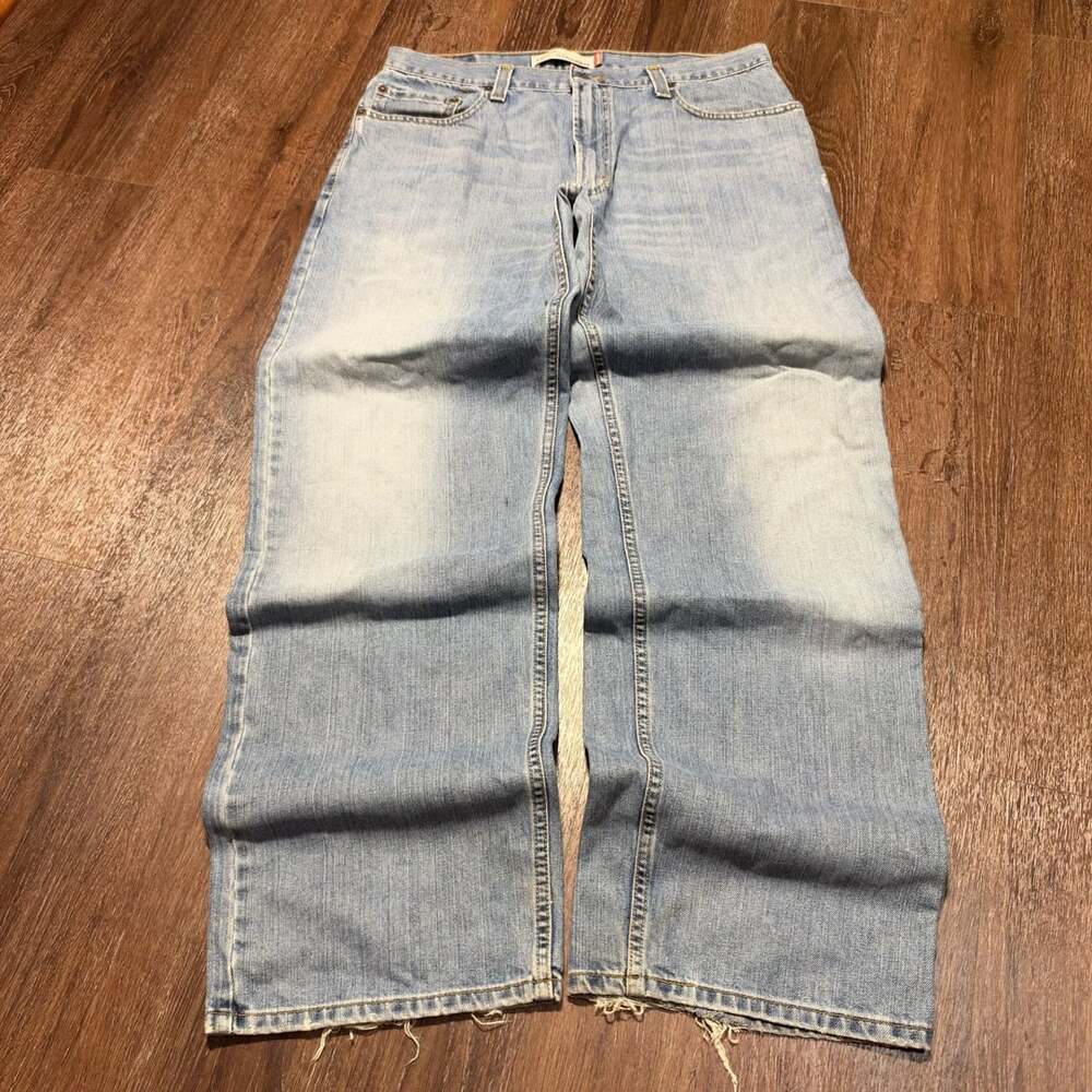 Vintage Levi's 569 Loose Straight Light Wash Denim Jeans Size W34 L34 Baggy Y2K